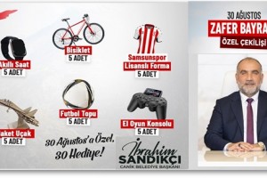 Canik Belediyesi'nden 30 Ağustos'a Özel 30 Hediye 